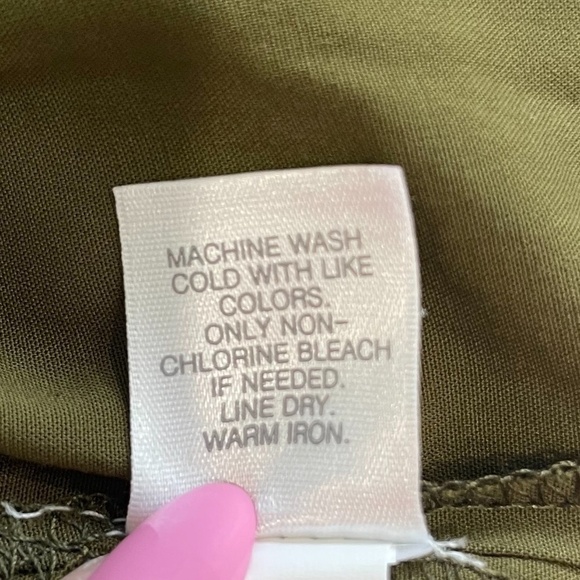 J.Jill Moss Green Button Up Blouse - Picture 9 of 9